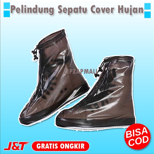 Sepatu Hujan Anak Pria Wanita Sarung Cover Hujan Sepatu Waterproof Semi Transparent Murah Original