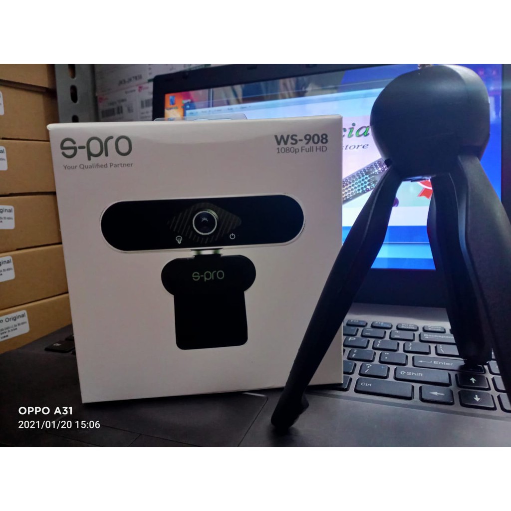 WS-908 FULL HD Webcam 1080P With Microphone Webcam S-Pro WS-908FHD Full 360 Degree View