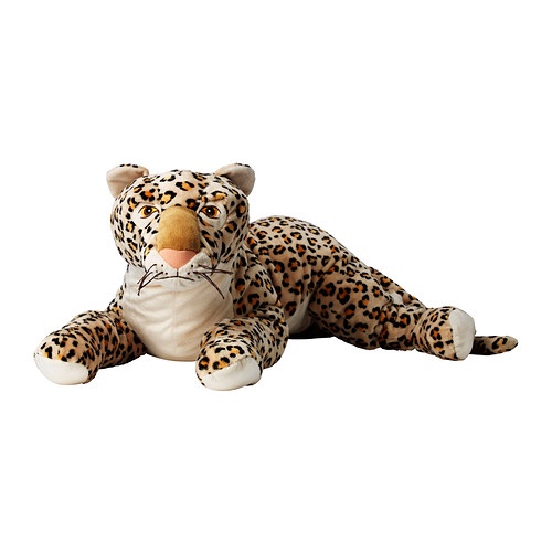 MORRHAR Boneka, macan tutul krem, 80 cm