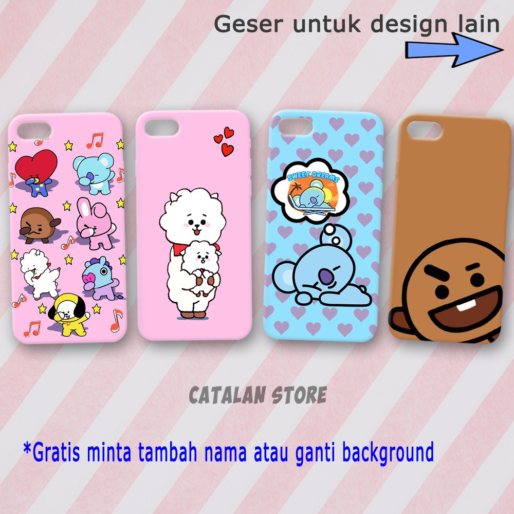 Custom Case Casing HP Hardcase Softcase Anti Crack BT21 BT 21 Chooky Mang RJ Koya Van