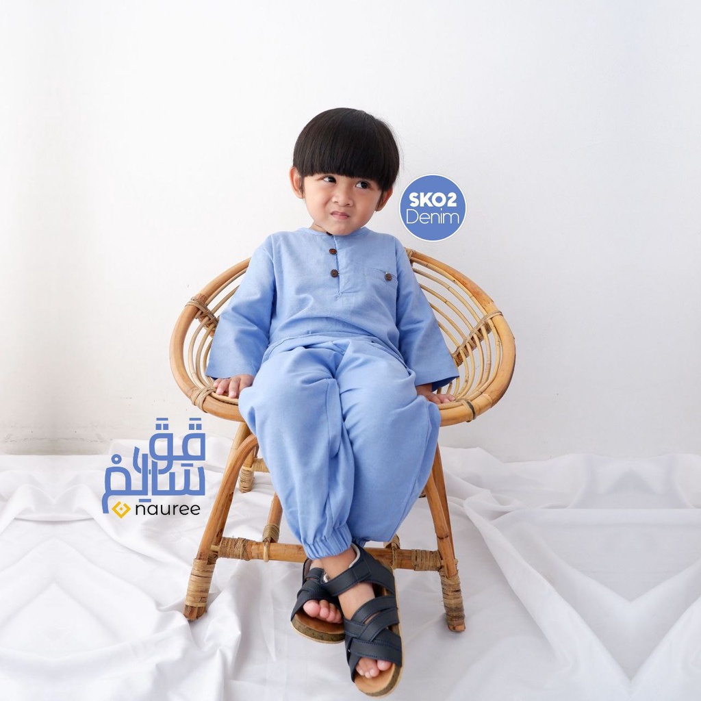 Nauree - Koko Anak Salim Baju Setelan Anak Laki Laki Celana Panjang Jogger Bahan Linen Rami Untuk Umur 1 2 3 4 5 6 Tahun Adem Nyaman Halus Jahitan Rapih Tidak Gampang Kusut