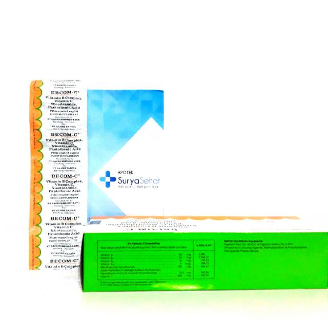 BECOM-C Vitamin B komplex Strip isi 10 kaplet