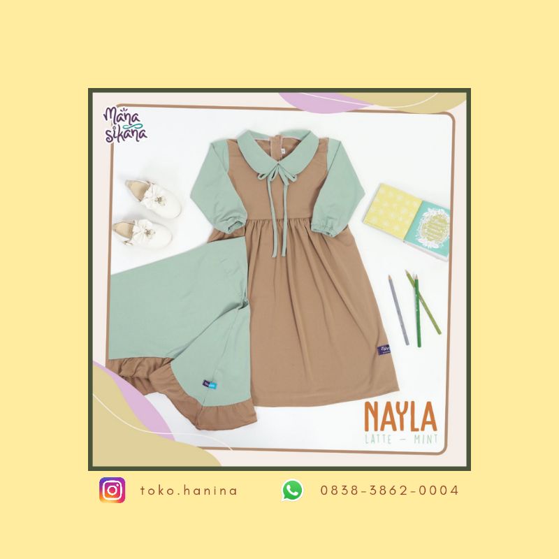 GAMIS SET NAYLA - BAJU GAMIS ANAK - NAYLA MANASIKANA