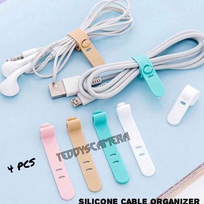 

CABLE ORGANIZER TAPE KABEL PENJEPIT ORGANIZER SILICONE WINDERTAPE 4PCS