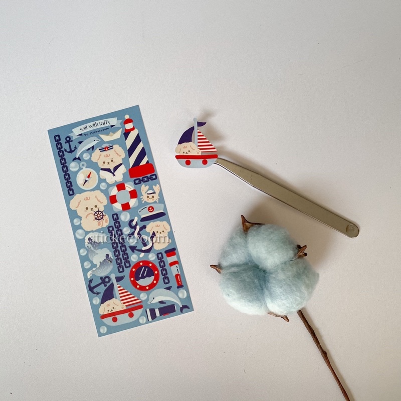 

sail with taffy - sticker set / stiker sheet for journaling, polcos, decoration, etc