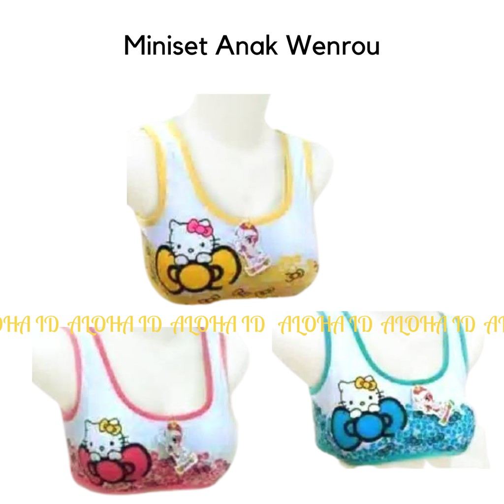 Miniset Remaja, Bra Motif Karakter Lucu Wanita Remaja, Pakaian dalam remaja murah grosir wenrou NQS