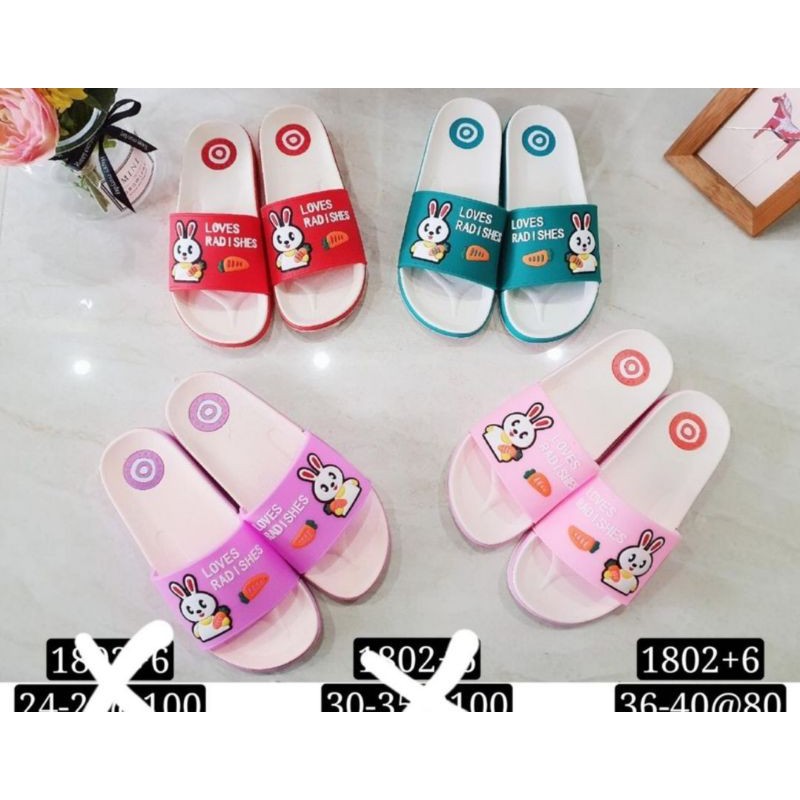 sandal slop wanita Laluna 1802 kelinci