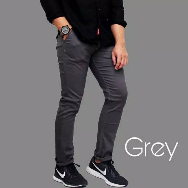 CELANA PRIA CHINO Slim fit Panjang Kerja kantor Santai Liburan Cowok Gentleman Boy Skinny