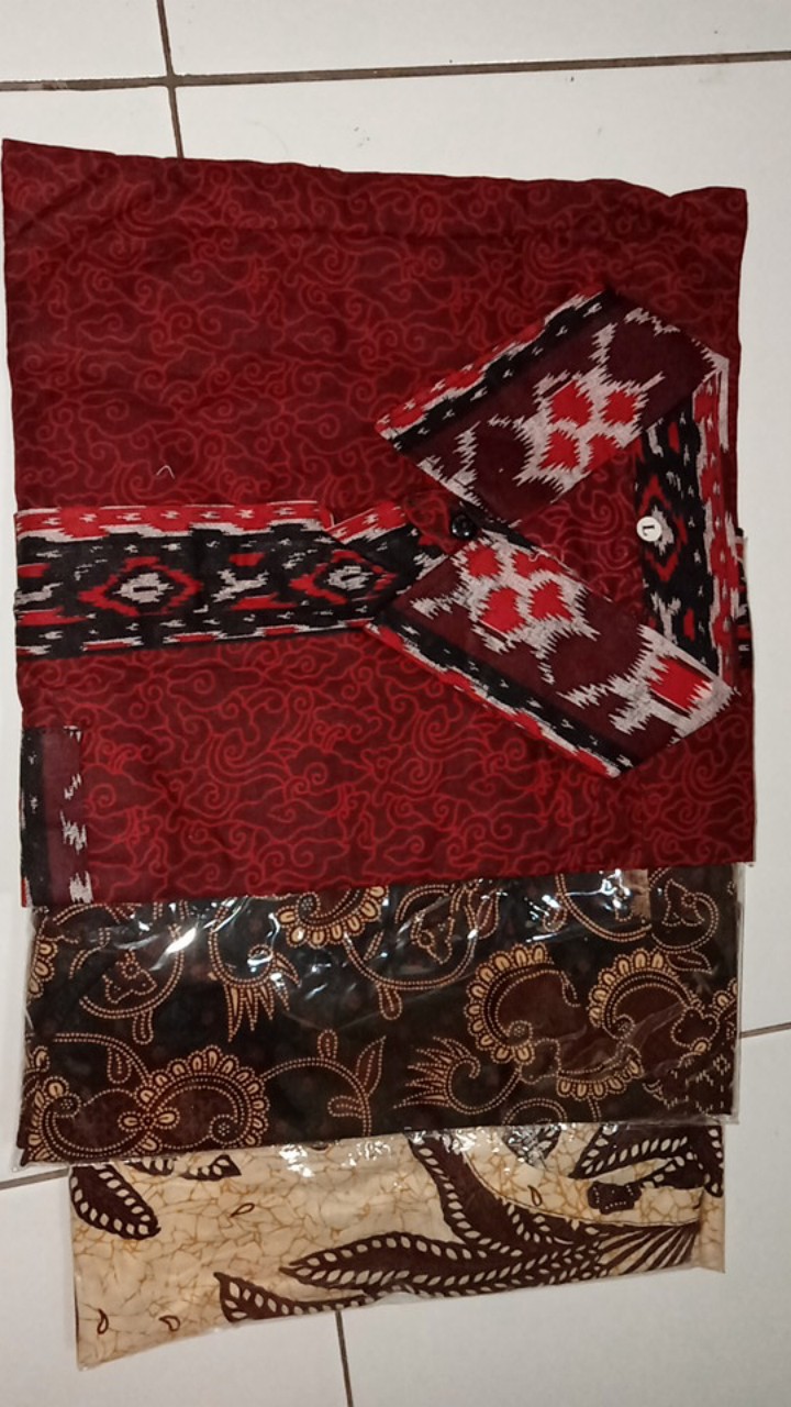 Kemeja Batik Pria Ppbtk07 Wsa04 Lengan Pendek /kemejapria/kemejabatik/batikpria/batikmodern M L Xl