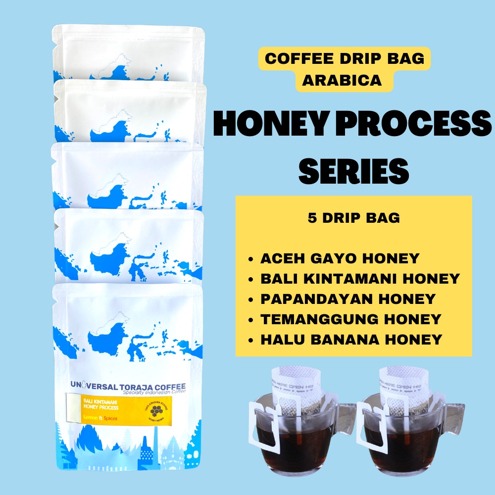 

Honey Series Kopi Arabika Drip Bag Coffee 5pcs