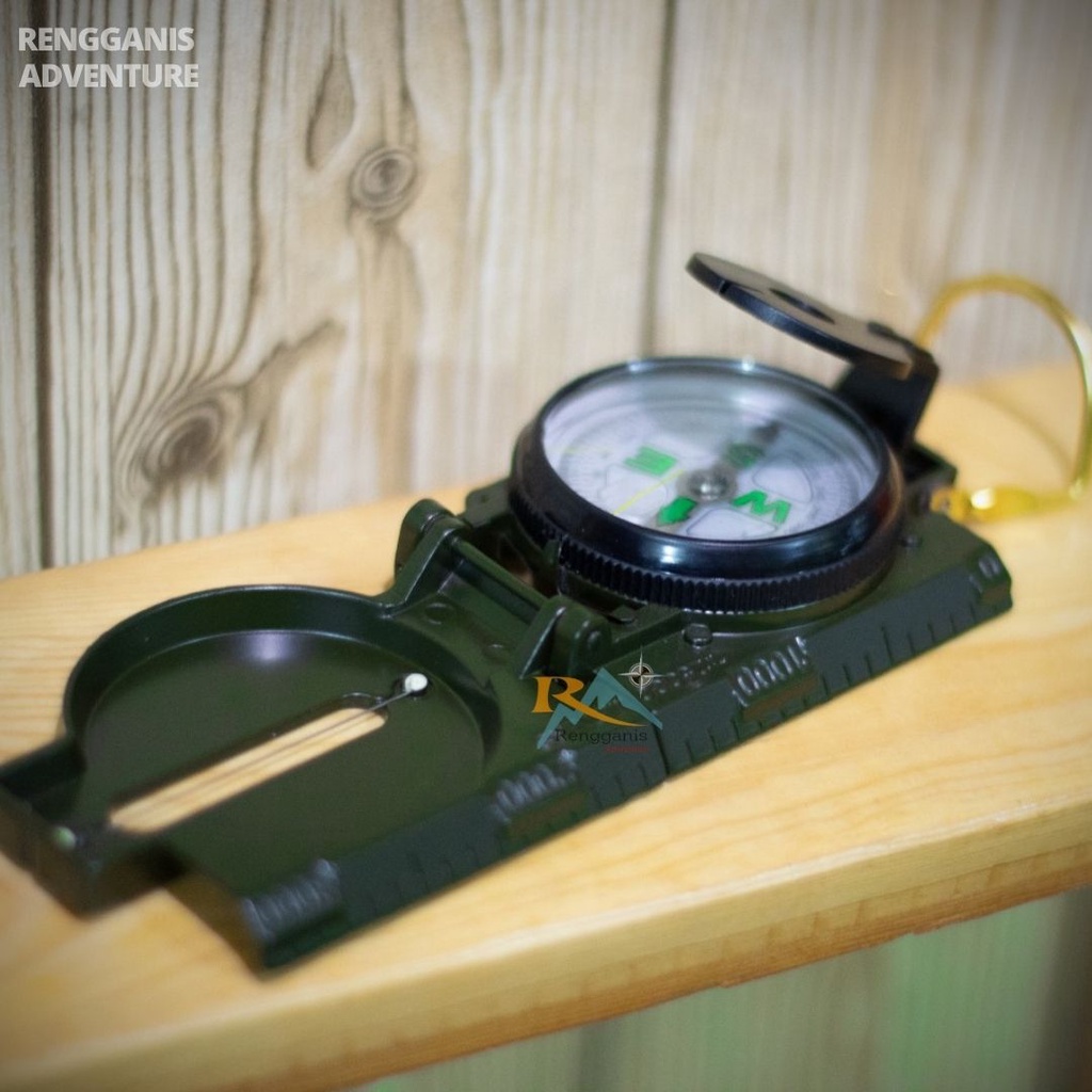 Kompas Bidik Lensatic Compass Pramuka Survival Hiking Gunung Outdoor Kompas TNI