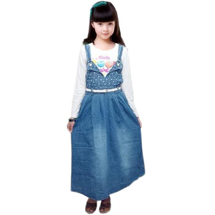 perlengkapan anak perempuan Bananana Little Cool Girl Overall Skirt Anak - 5-6 tahun Diskon