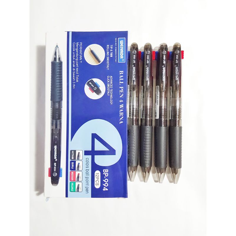 

Pulpen Weiyada Ballpoint Weiyada 4 Warna BP-994 per pcs