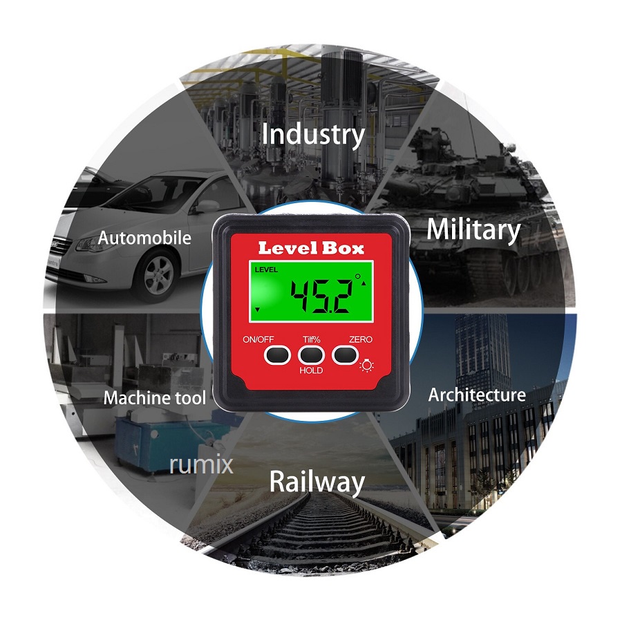 Inclinometer Digital Alat Ukur Sudut Kemiringan Slope Level Box Angle Derajat Protractor Finder Wit Magnet