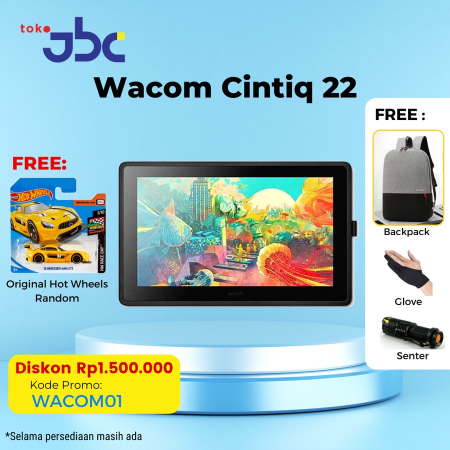 New Wacom Cintiq 22 Venus garansi resmi bonus terbaik