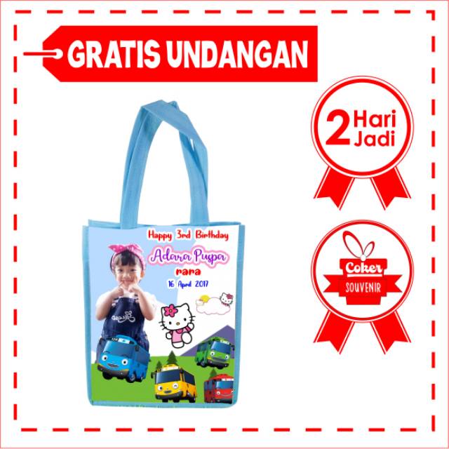 

JUALAN / Tas Souvenir Ultah Ulang tahun / Terlaris Shopee Karakter kartun Tayo , Unicon , Tobot ,