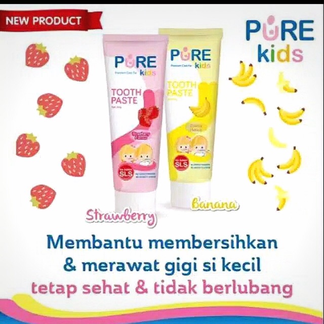 Pure Kids Toothpaste 50 grm Odol Anak Bayi