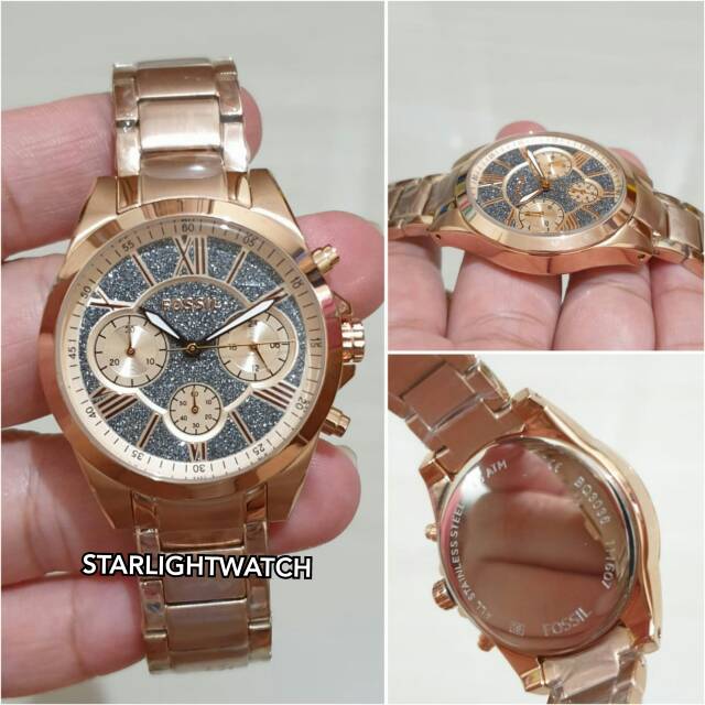 JAM TANGAN WANITA FOSSIL BQ3036 CHRONO BATRE KUALITAS ORIGINAL