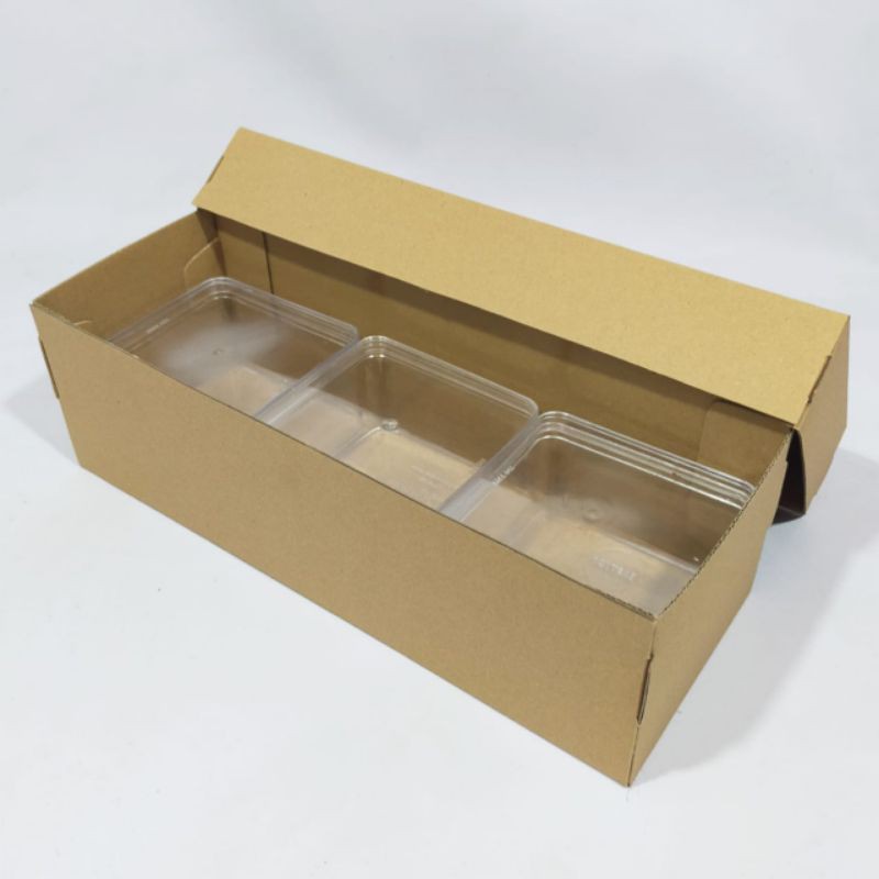 

32x12x10 utk 3 Toples dessert box (Tidak termasuk toples)