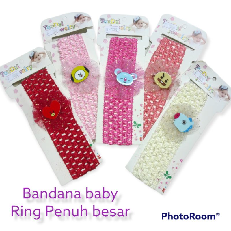 Bandana Aksesoris Kepala Bayi Elastis Ring Penuh