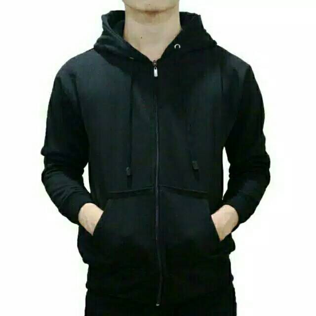 Jaket Hoodie Zipper resleting polos Fleece TEBAL