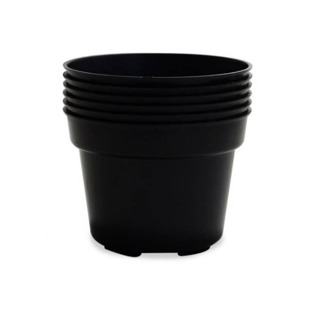 Pot bunga tanaman plastik HITAM 20 - POLOS HITAM