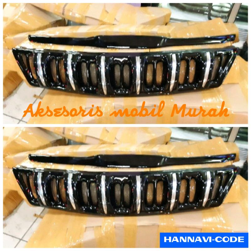 Grill innova Apollo 2012 2013 hitam glossy list chrome