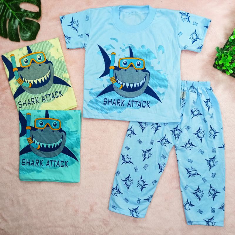 Ss#8005 Setelan Bayi size 0-10bulan / Baju harian Anak / Piyama Anak / Piyama Bayi Dino