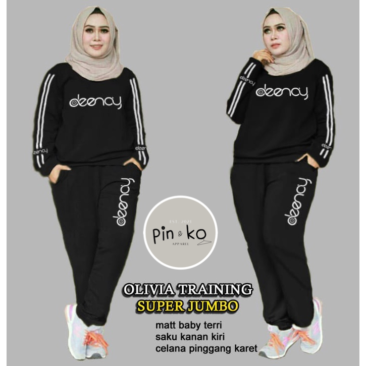 PIK - Setelan Marimar Olivia L, XL , XXL, 3XL, Olah Raga Wanita, Baju Senam,Termurah, Baju Training