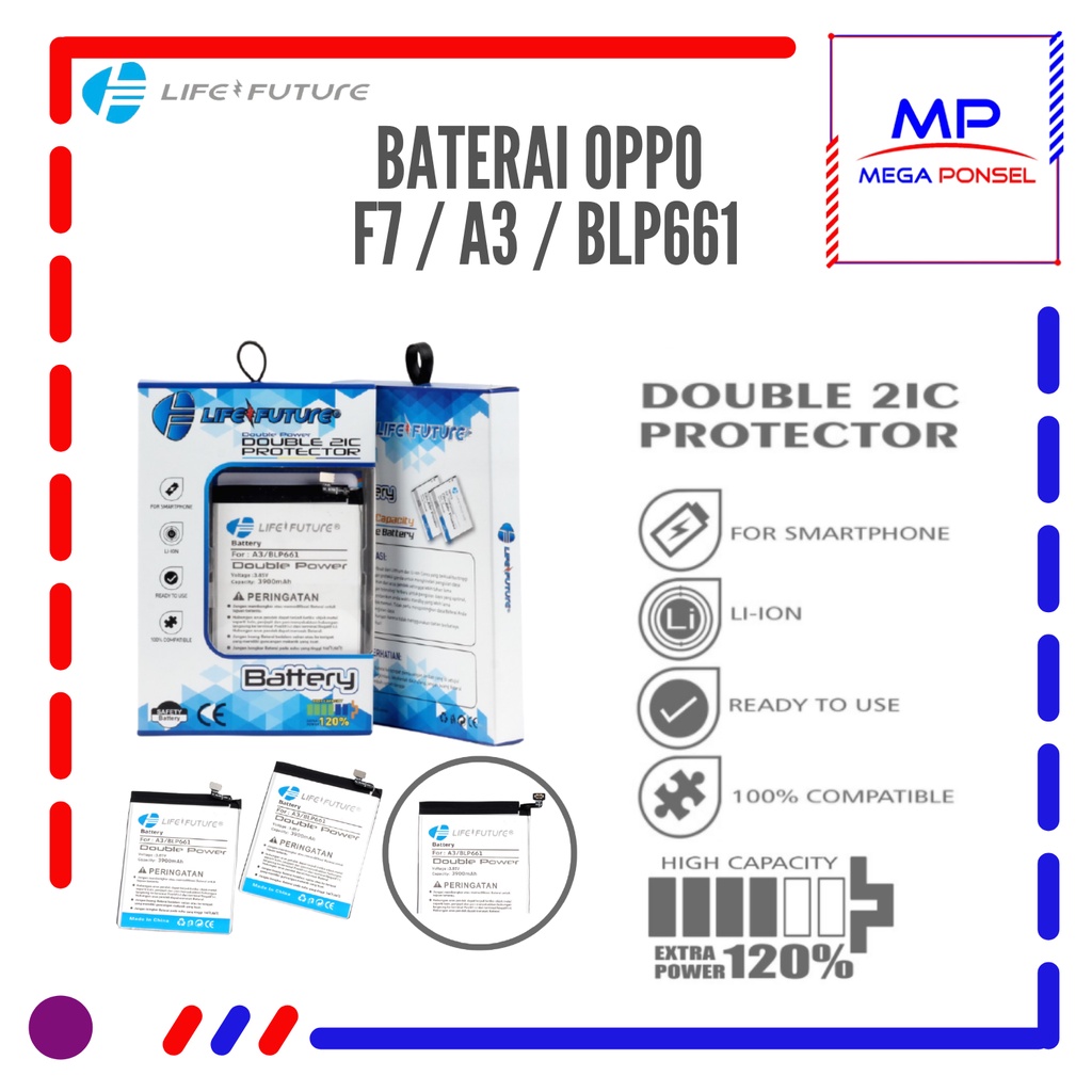 Baterai Oppo F7 / Baterai Oppo A3 / Baterai BLP661