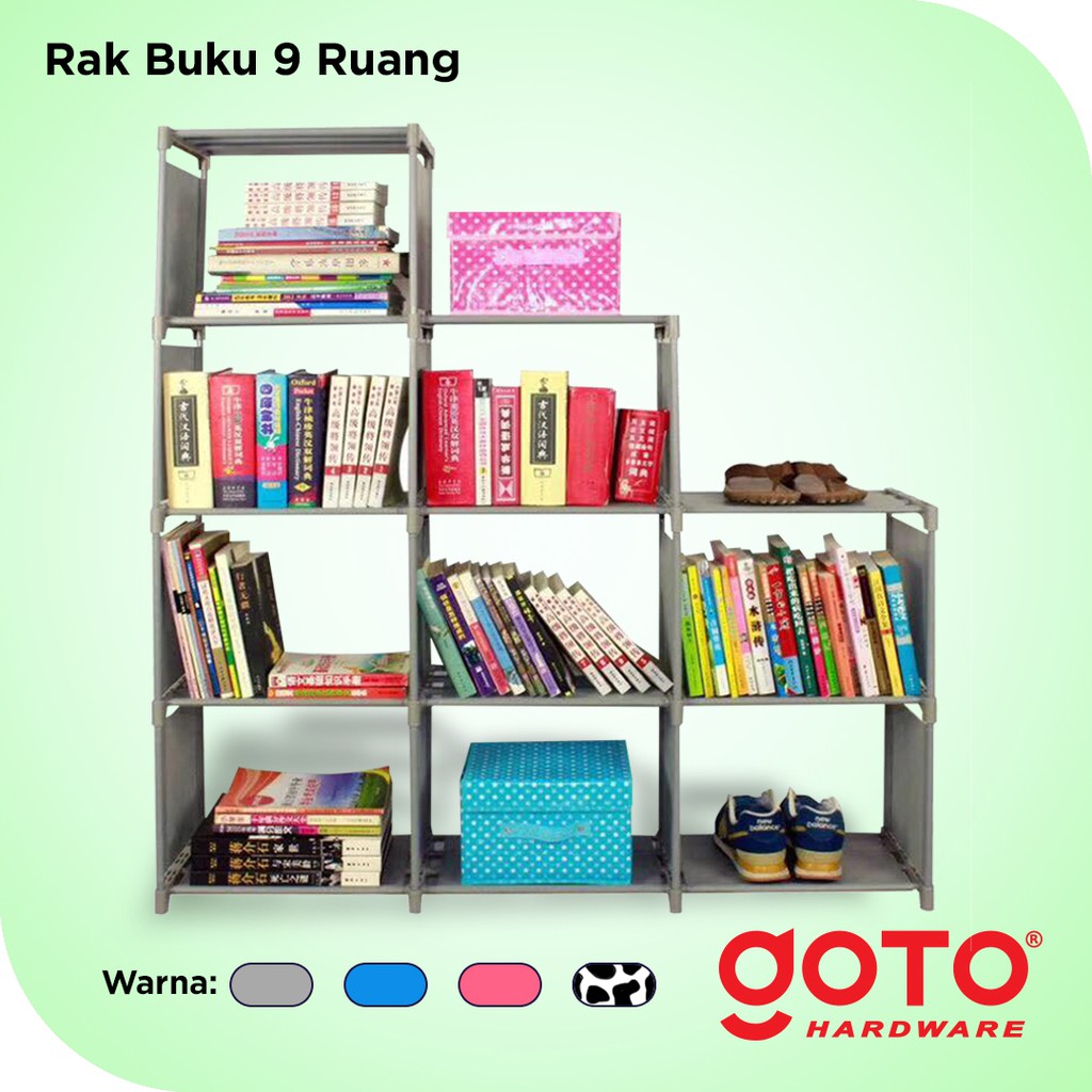 Goto Holo  Rak  Buku 9 Ruang Serbaguna Multifungsi Pajangan 