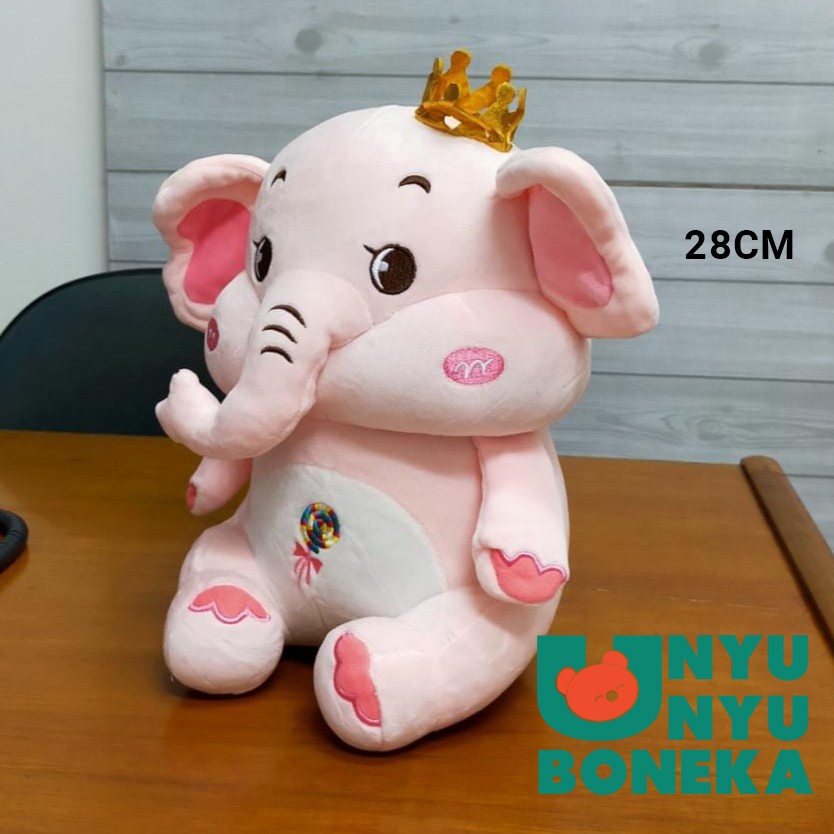 boneka bona gajah elephant wild 50cm animal lembut banget