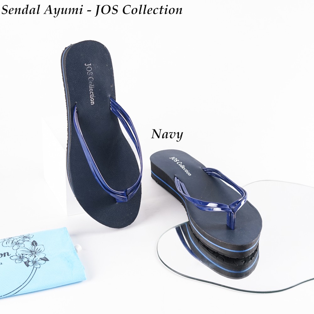 Sandal Jepit Wanita Murah - Ayumi Model Tali Double Tinggi 3 cm by JOS Collection