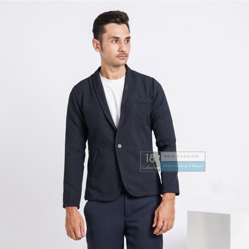 Jas Pria Slim Fit Suit Blazer Formal Cassual