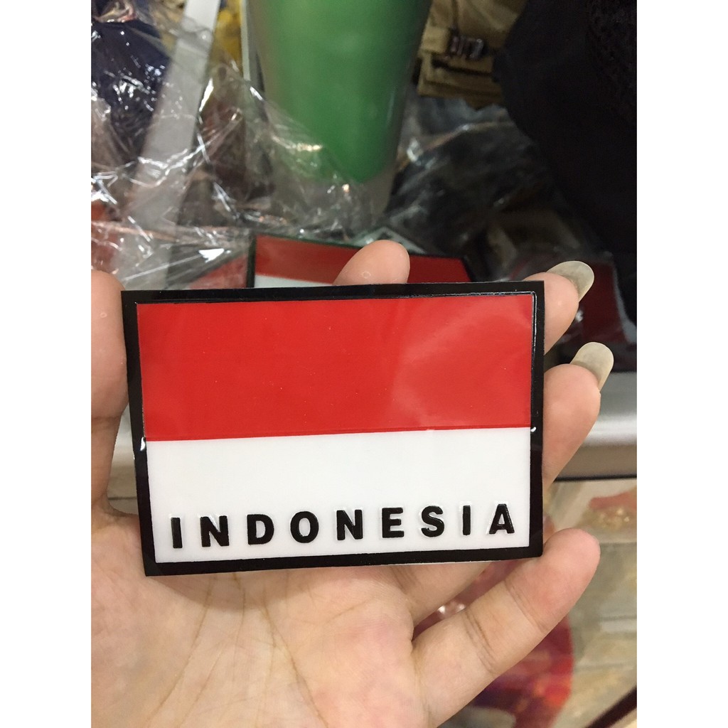 Sticker Bendera Indonesia (Lurus) - Stiker Indonesia - Stiker Mobil Indonesia