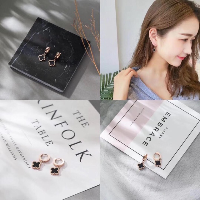 Anting LV Van Cleef titanium