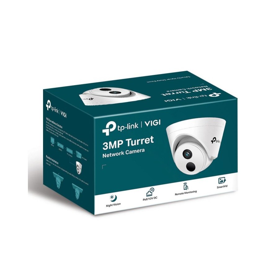 cctv tp-link 3mp turret network ip camera poe 12v night vision 3d dnr Onvif vigi c400hp 2.8