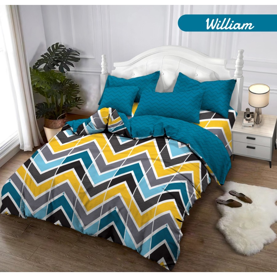 5in1 Full Set Bedcover + Sprei Lady Rose 3D Rumbai Extra King 200x200 180x200 Queen 160x200 Motif Wi