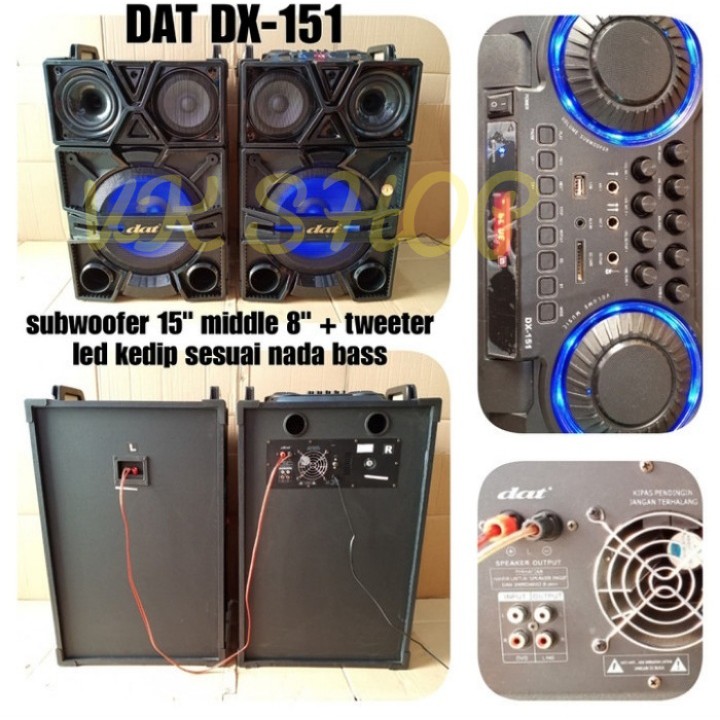 SPEAKER AKTIF & PASIF DAT DX 151 / DX151 / DX-151 1PSG 2PCS