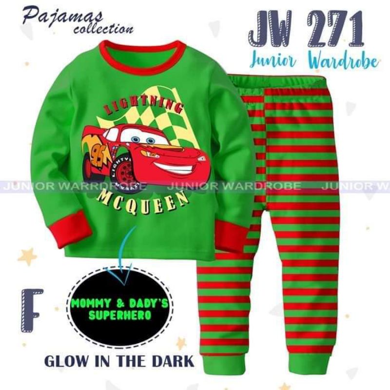 JW271 PIYAMA ANAK GLOW IN THE DARK