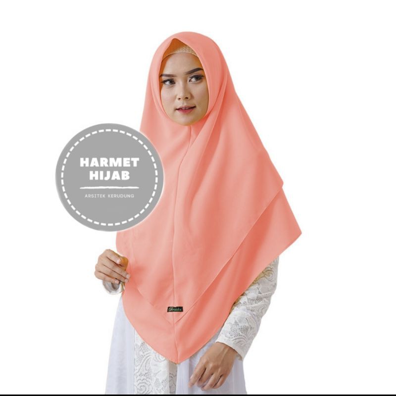 Khimar Hijab Jilbab Kerudung Syari Tanpa Pet Dua Layer Diamond Crepe Non Pet