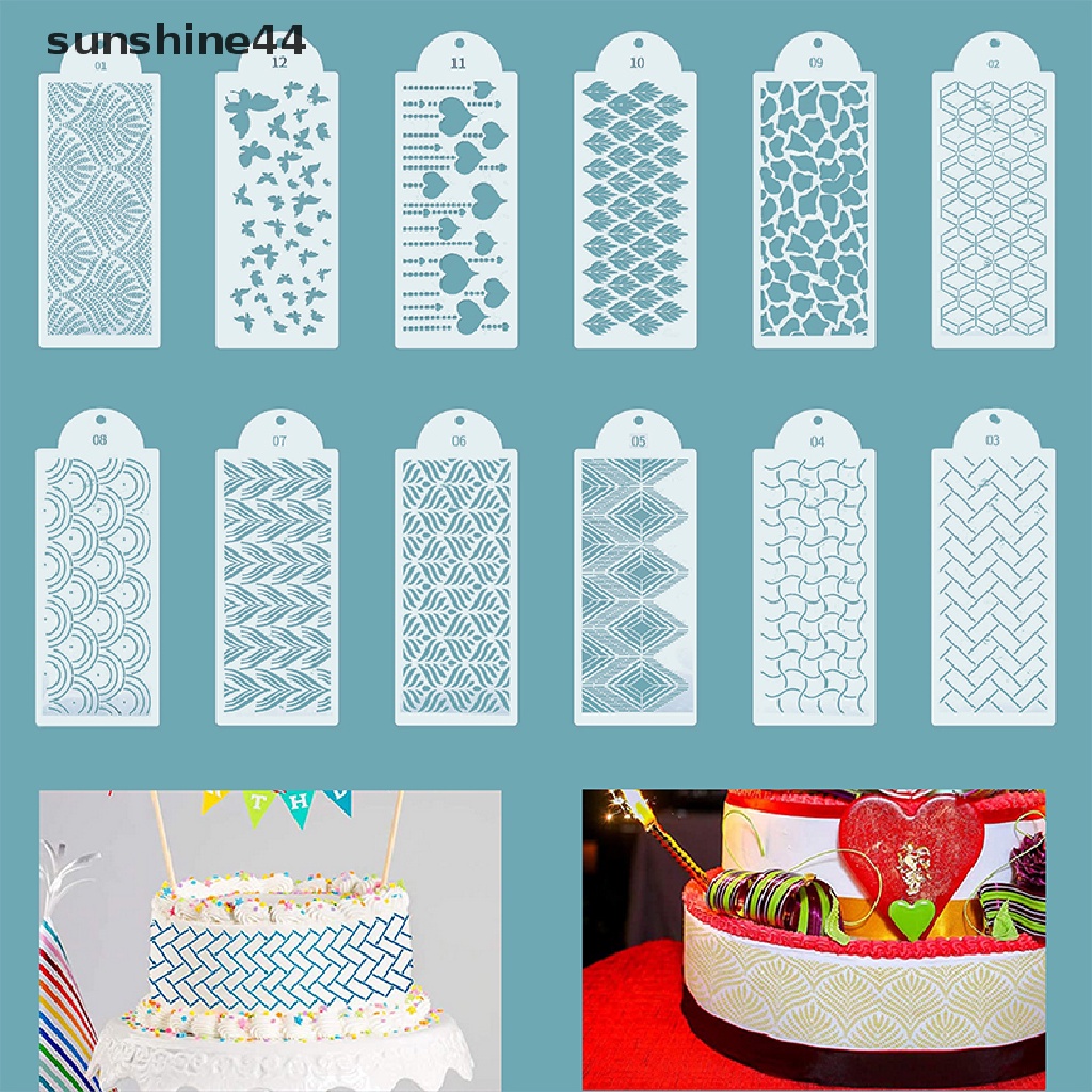 Sunshine Cetakan Stensil Cutting Dies Motif Mesh Bahan Plastik Untuk Scrapbook / Craft Diy