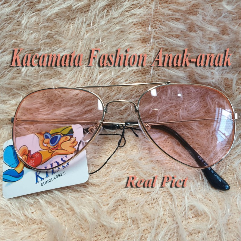 Kacamata Anak anak Model Aviator Anti UV Kaca mata Anak Cewe Kids Sunglasses Kacamata Anak Gaya