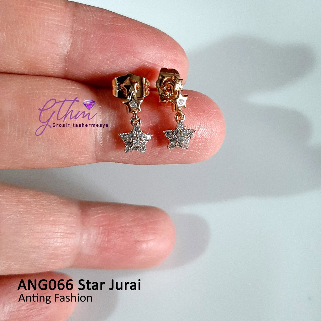 Anting Bintang Permata Jurai Model Stud Fashionable Kualitas Premium Awet dan Anti Karat ANG066