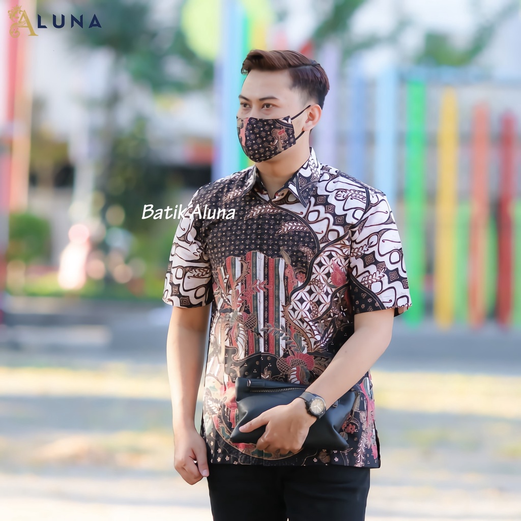 TERLARIS.!! BAJU BATIK PRIA LENGAN PENDEK KEMEJA BATIK PRIA KEREN MODERN BATIK COWOK KEKINIAN PD 009