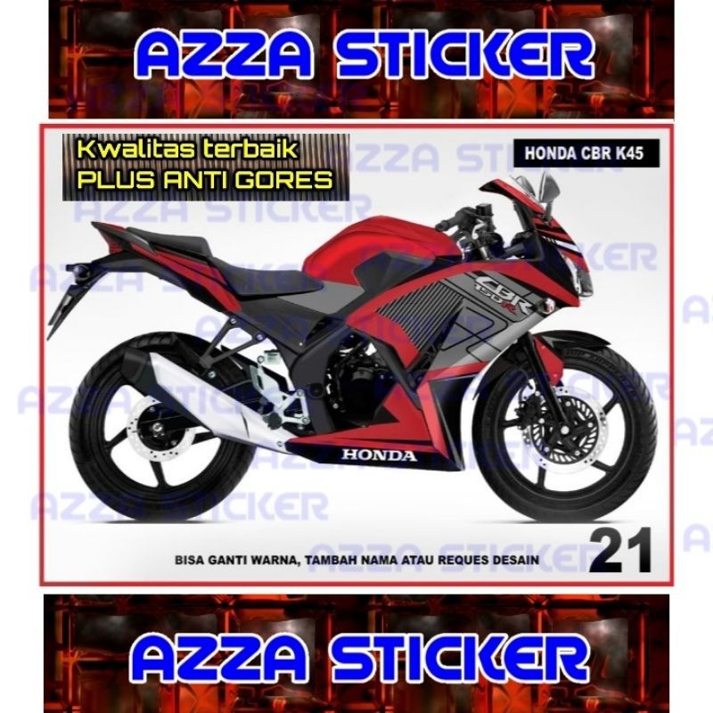 Sticker Striping Decal CBR150 K45 Full Body, Sticker Decal CBR150 K45 Full Body, Decal CBR150 K45 21