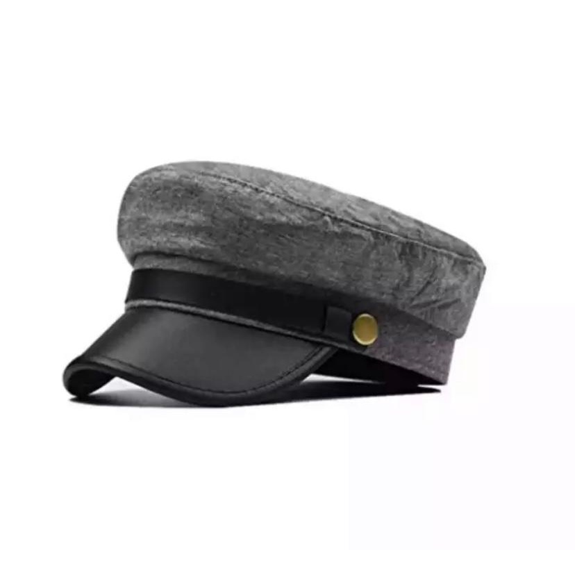 Topi Pria terbaru- Sailorman Army Topi Pelaut Leather Cap Cadet Military topi Ariel Korean style