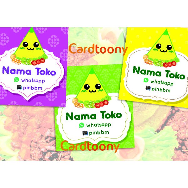 Sticker / stiker label nama produk nasi kuning / tumpeng / tumpengan