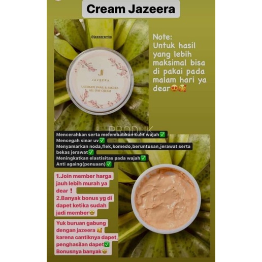 cream dan serum by jazeera 2 paket
