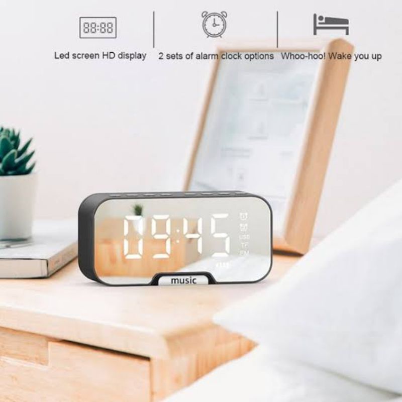 speaker bluetooth led alarm / speaker alarm / jam led / jam alarm / salon music alarm / speaker mini